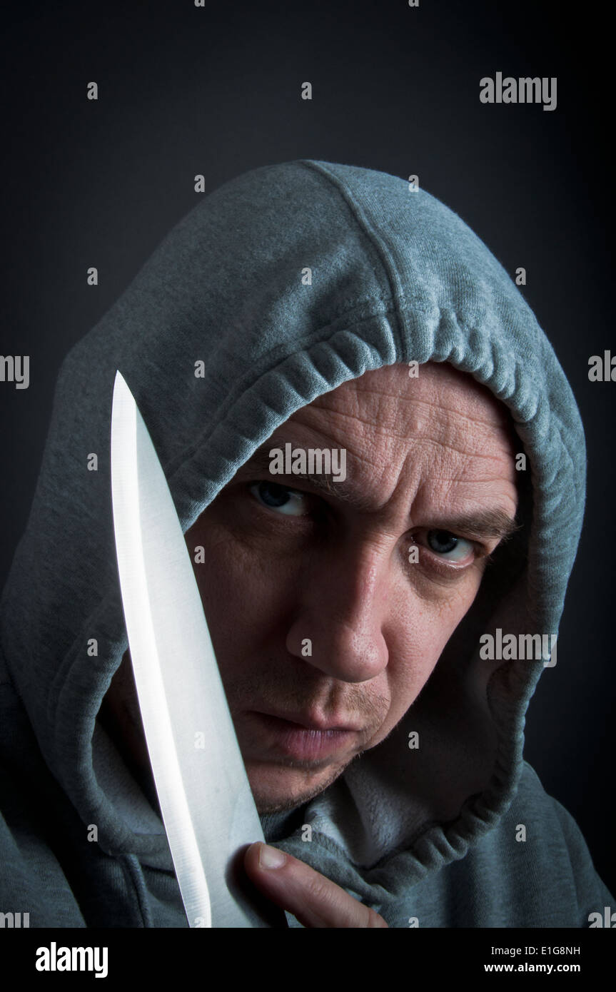 Messer-Kriminalität Stockfoto