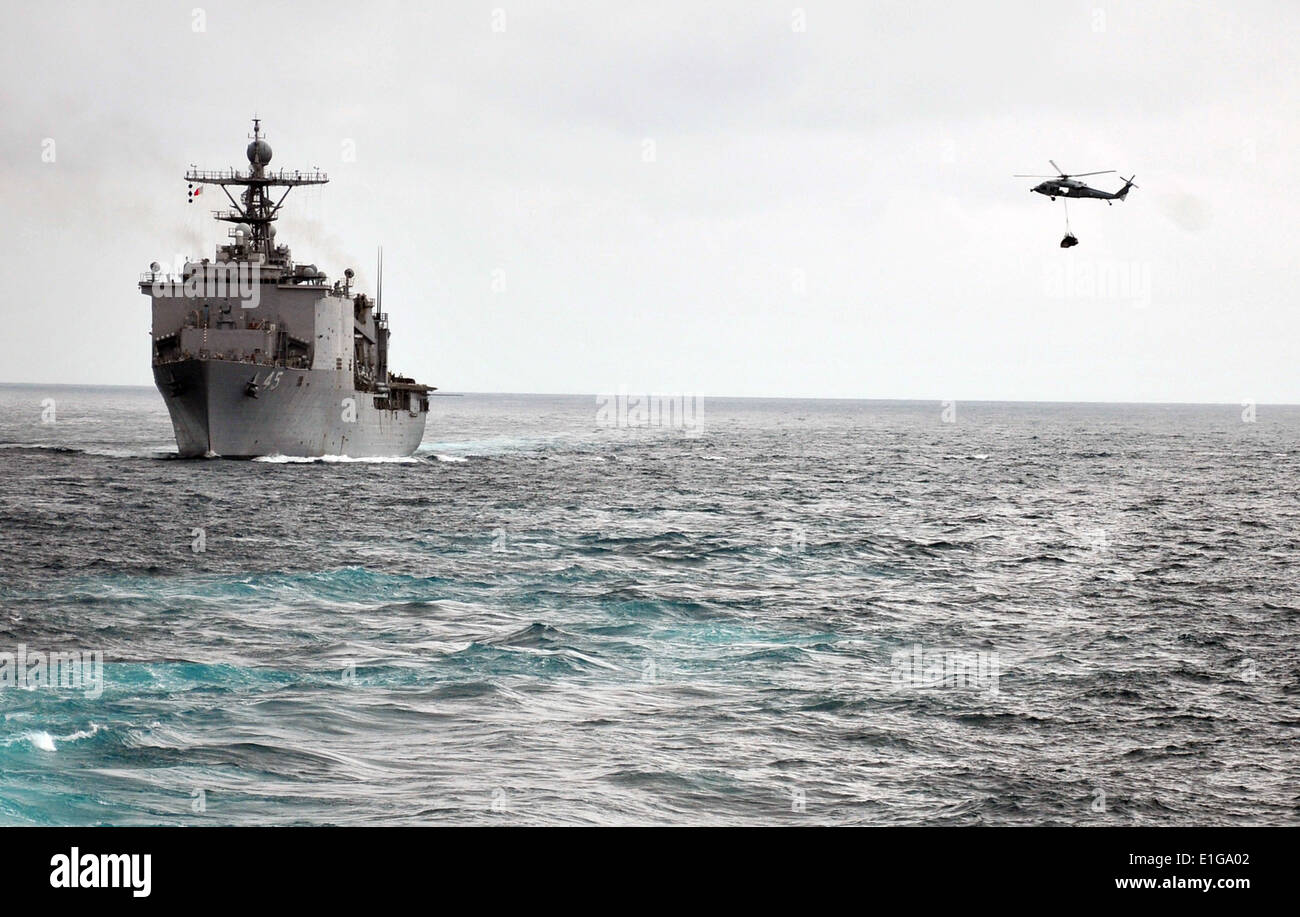 110317-N-ZS026-125 Pazifik (17. März 2011) ein MH-60 Seahawk befestigt, die Platzhalter des Meeres zu bekämpfen Hubschrauberstaffel Stockfoto