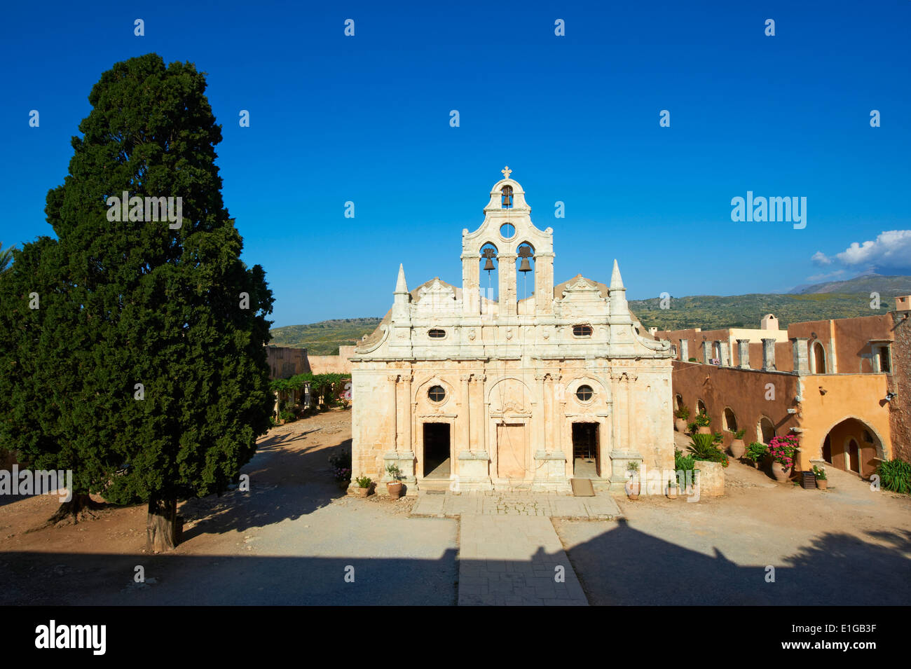 Griechenland, Insel Kreta, Arkadi Kloster (Arkadiou) Stockfoto