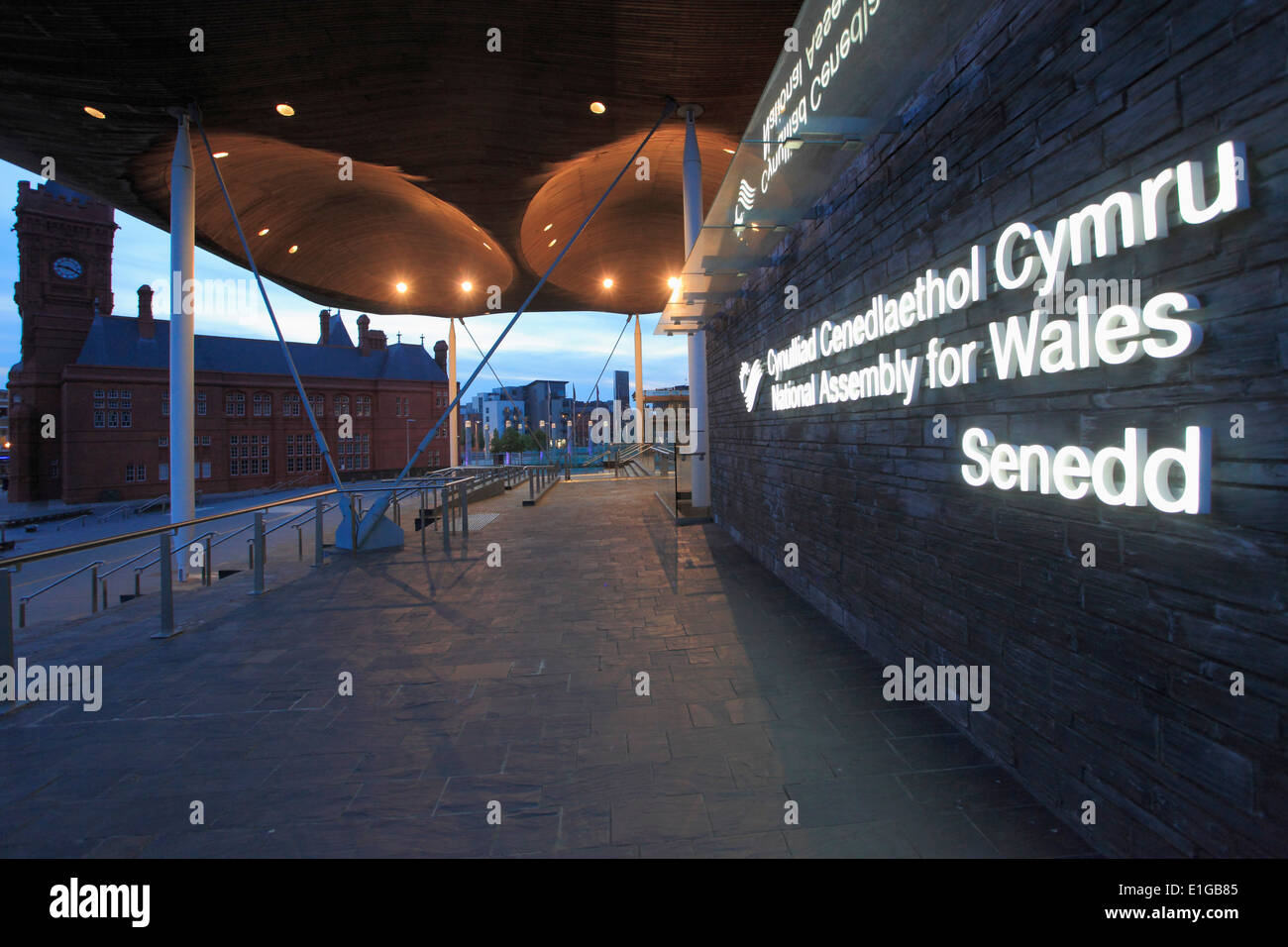 England, Wales, Cardiff, Bay, National Assembly for Wales, Senedd, Stockfoto