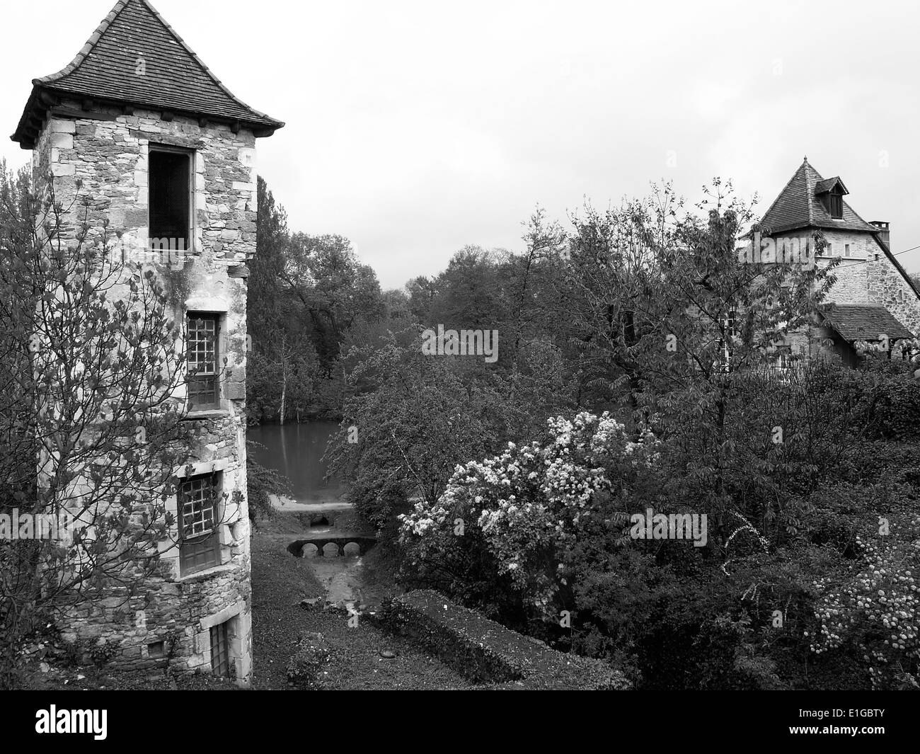 Ein Turm in Carennac, schönsten Dörfer Frankreichs Stockfoto