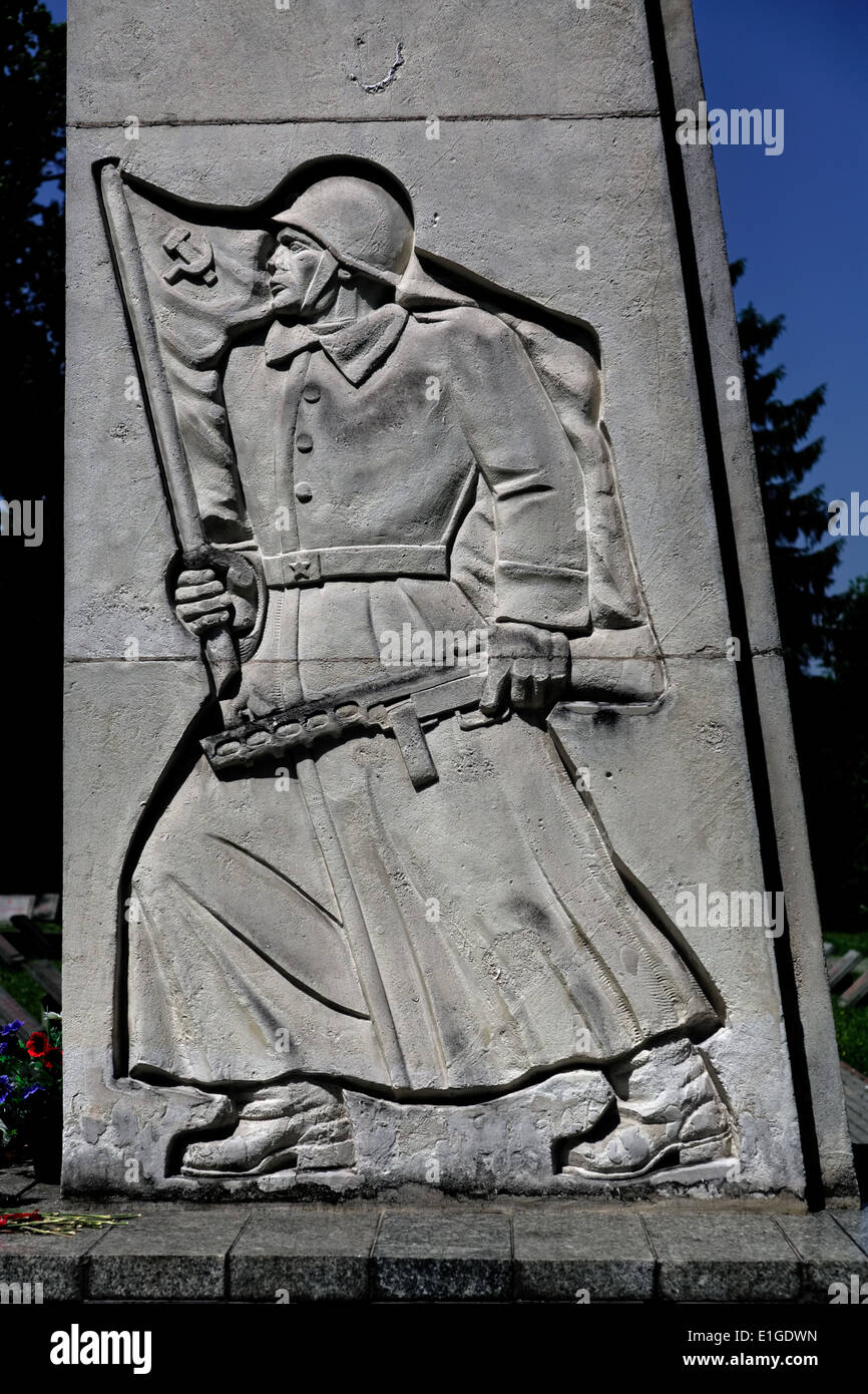 Sowjetische militärische Friedhof Abschnitt Rakowicki Friedhof Krakau sozialistischen Realismus Kunstform Stockfoto