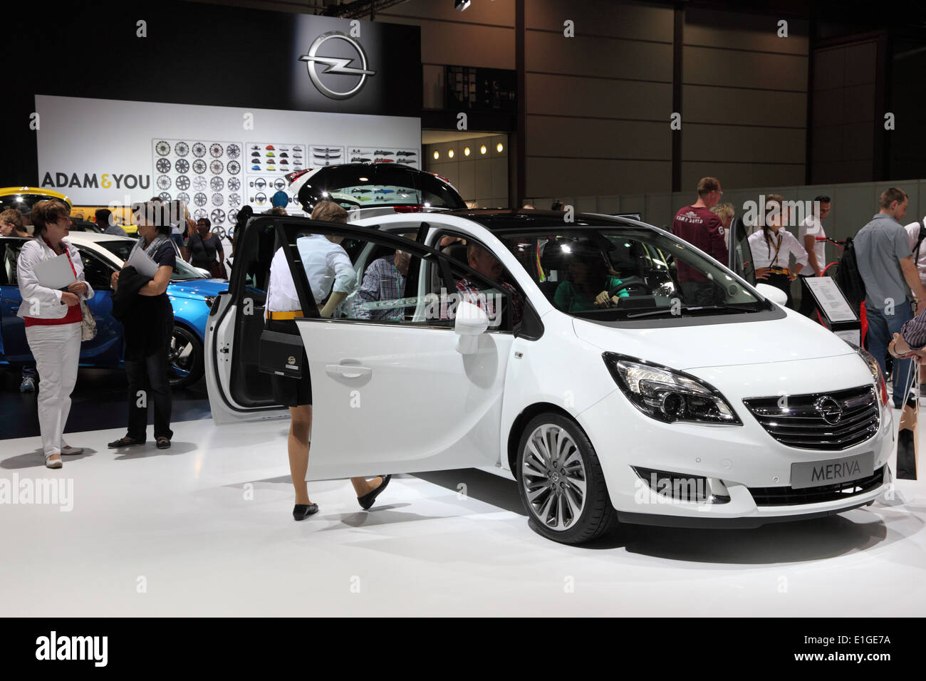 Opel Meriva van auf der AMI - Auto Mobil International Trade Fair am 1. Juni 2014 in Leipzig, Sachsen, Deutschland Stockfoto