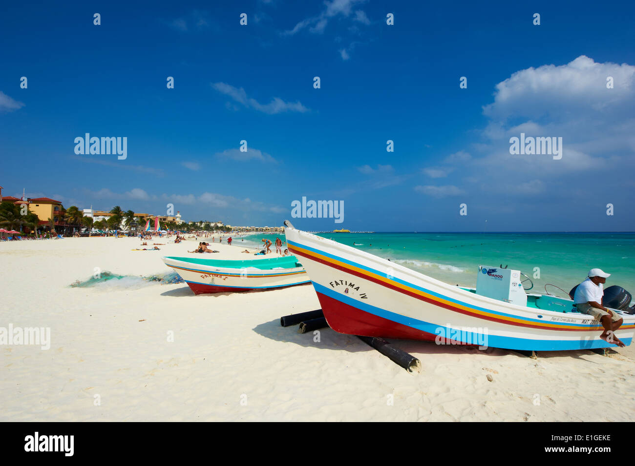 Mexiko, Quintana Roo Zustand, Strand Playa del Carmen Stockfoto