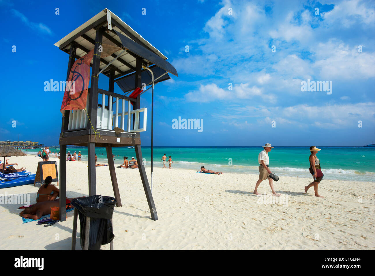 Mexiko, Quintana Roo Zustand, Strand Playa del Carmen Stockfoto