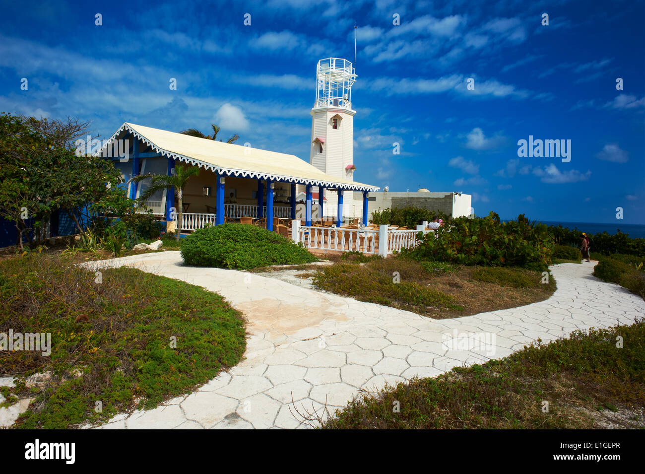 Mexiko, Quintana Roo Zustand, Riviera Maya, Isla Mujeres Island, South Point, restaurant Stockfoto