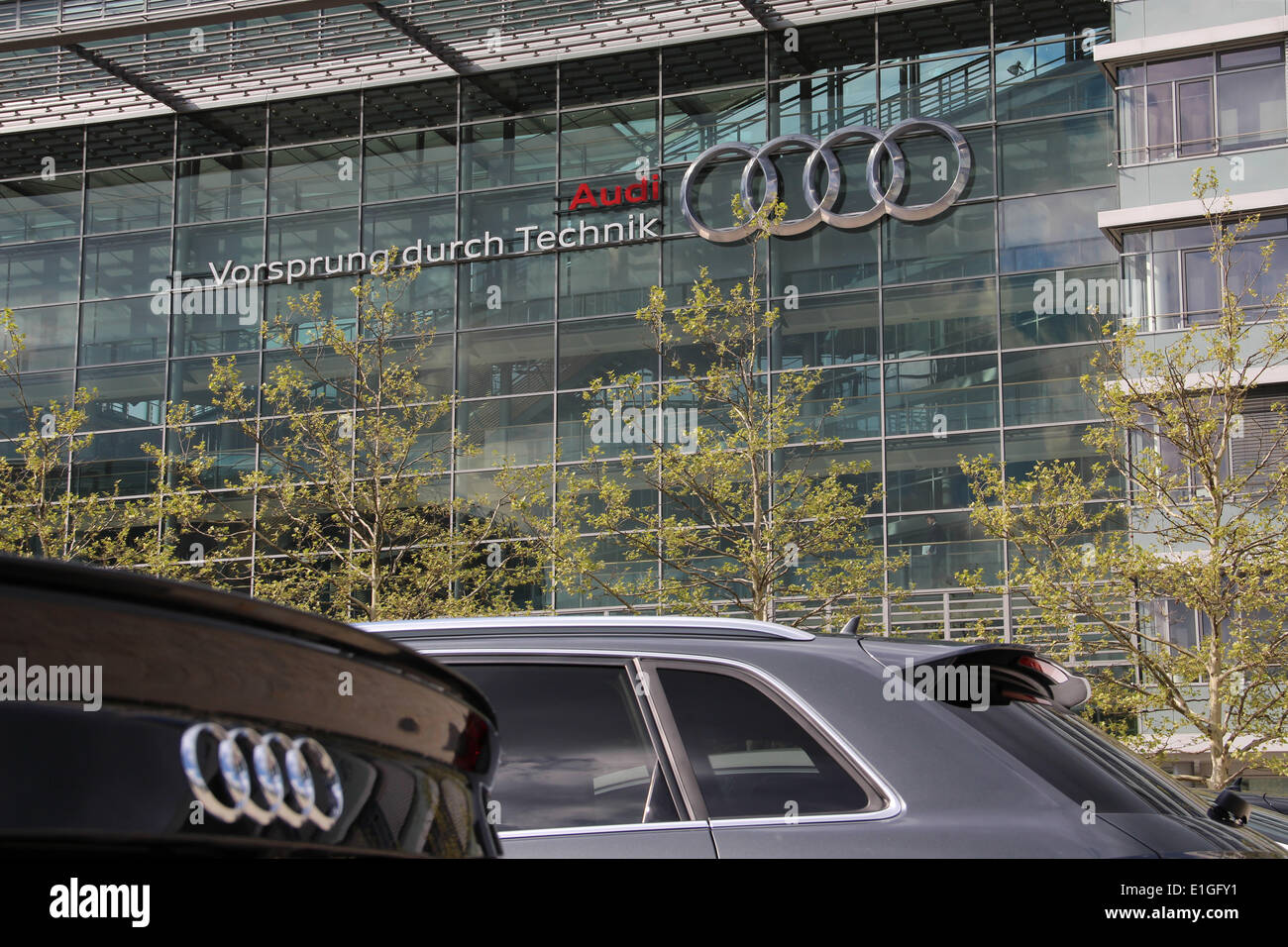 Deutschland: AUDI AG mit Sitz in Ingolstadt. 2014/04/22 Stockfoto