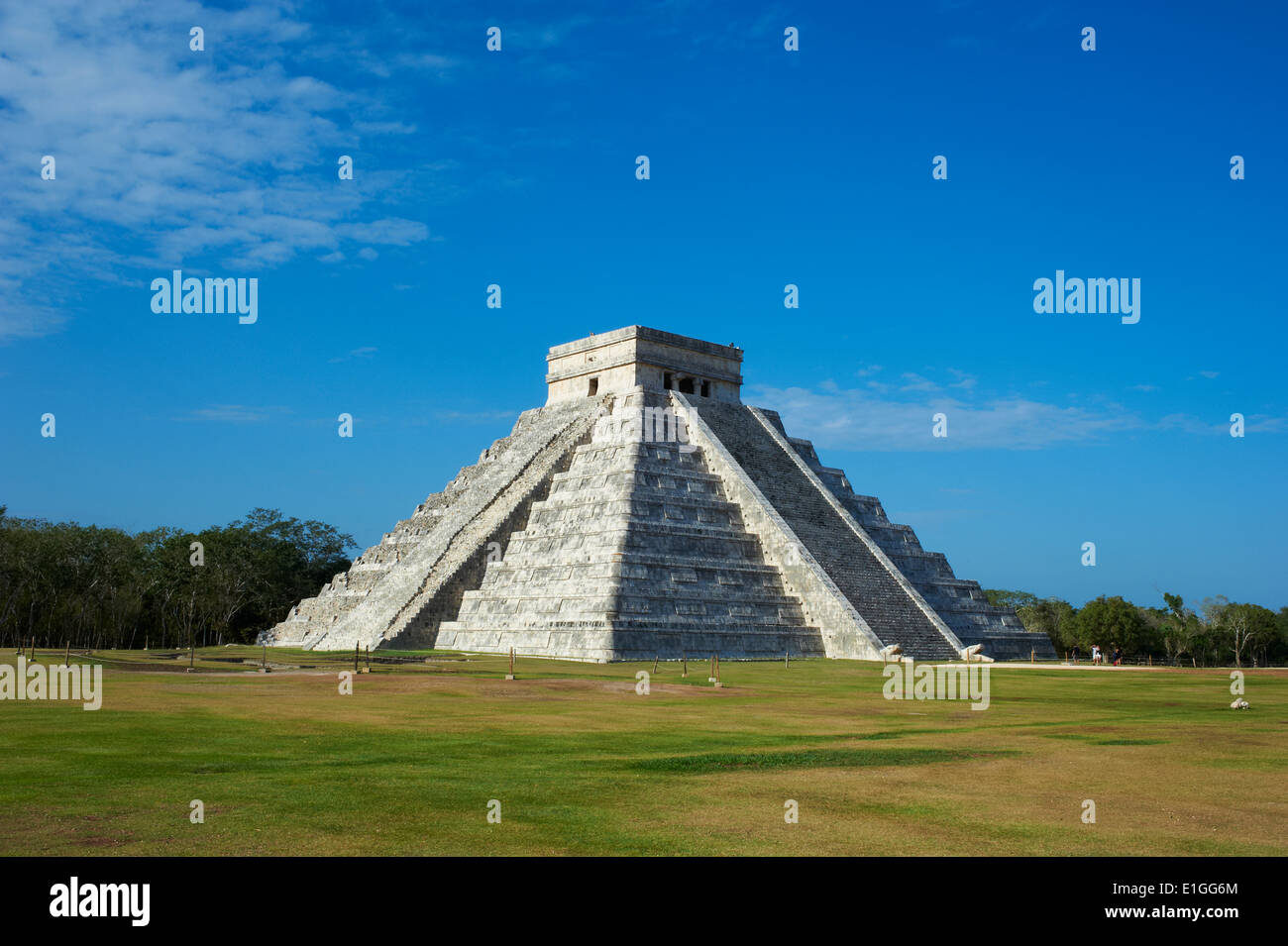 Mexiko, Yucatan-Zustand, archäologische Stätte Chichen Itza, Weltkulturerbe der UNESCO, Pyramide El Castillo, Tempel des Kukulcan, anci Stockfoto