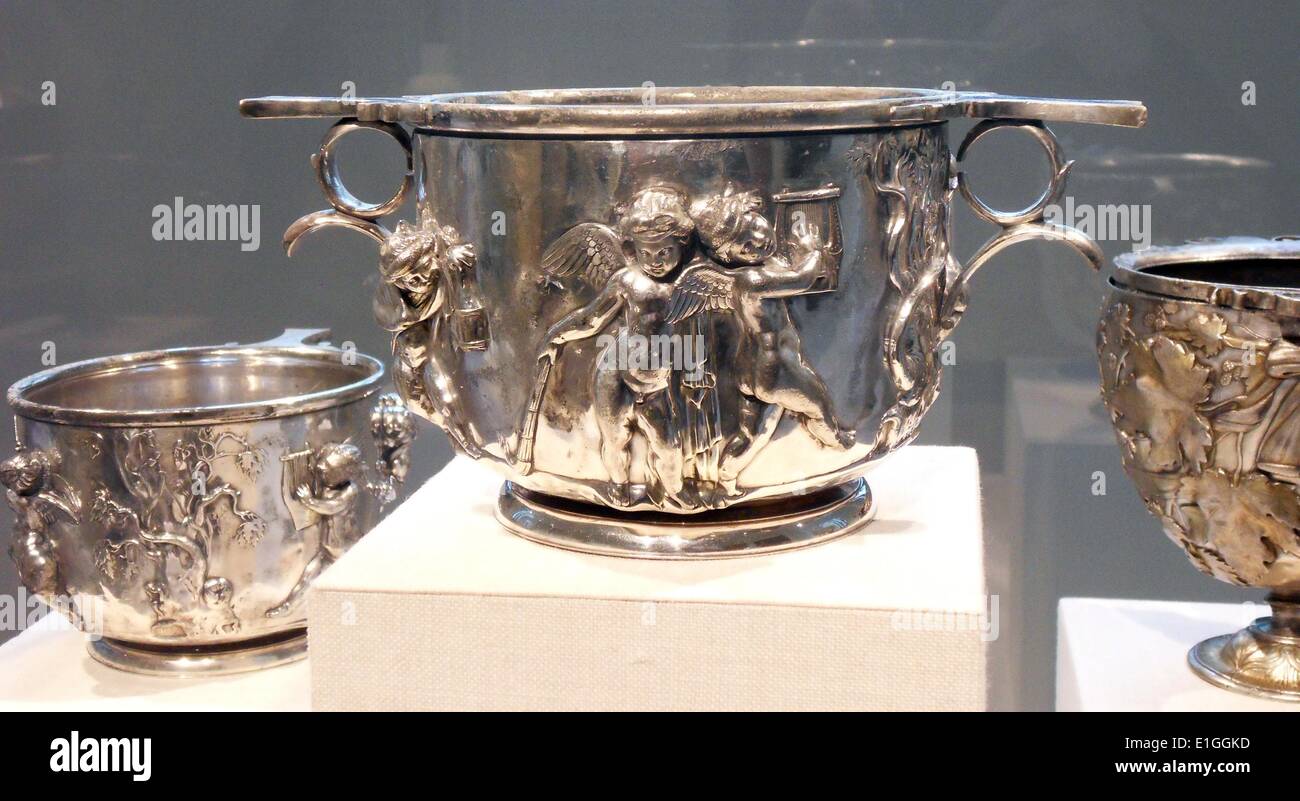 Minoische Reich der Mitte Silber cup 2000-1800 v. Chr. Stockfoto