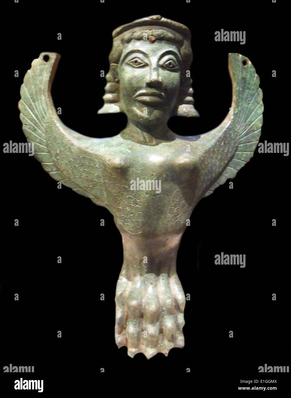 Bronze Fuß in Form einer Sphinx.  Griechisch, ca. 600 v. Chr. Stockfoto