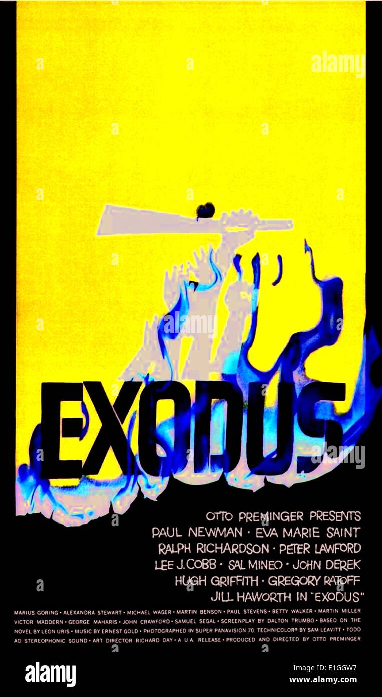 Exodus 1960 Epischen Krieg Film mit Paul Newman. Stockfoto