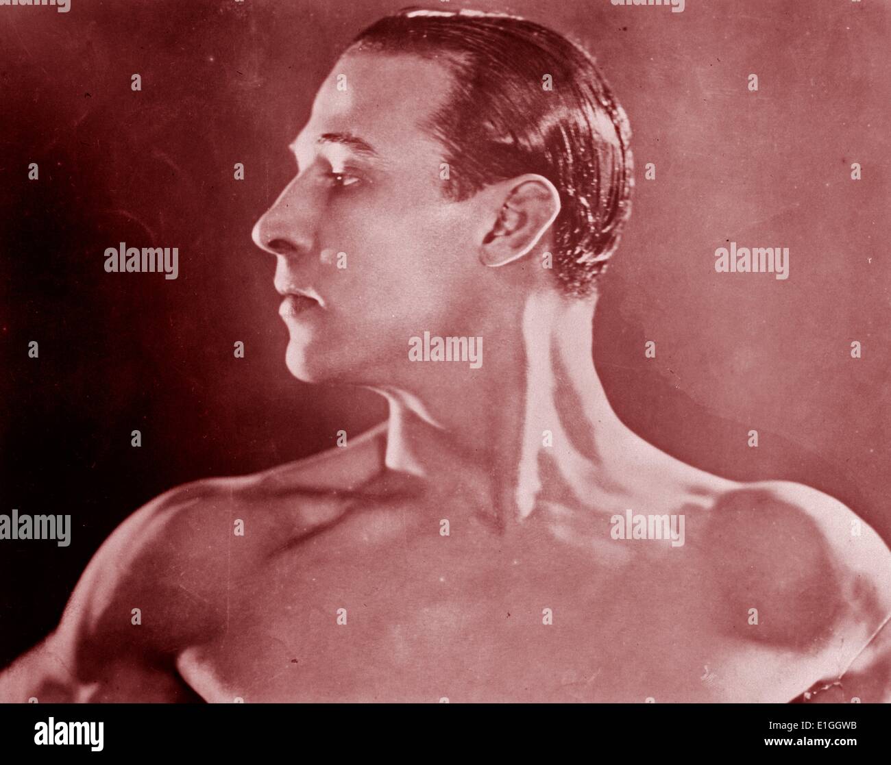 Rudolph Valentino (6. Mai 1895 - 23. August 1926), italienischer Schauspieler in Stummfilmen einschließlich der vier Reiter der Apokalypse, der Scheich, Blut und Sand Stockfoto