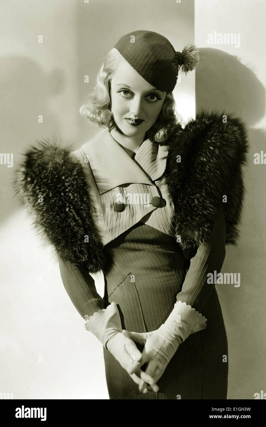Bette Davis (5. April 1908 – 6. Oktober 1989) war eine US-amerikanische Schauspielerin aus Film, Fernsehen und Theater. Stockfoto