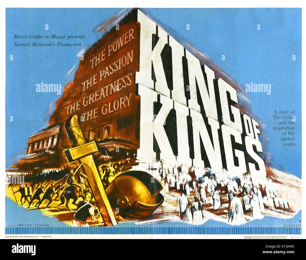 König der Könige eine 1961 amerikanische biblischen epischen Film. Stockfoto