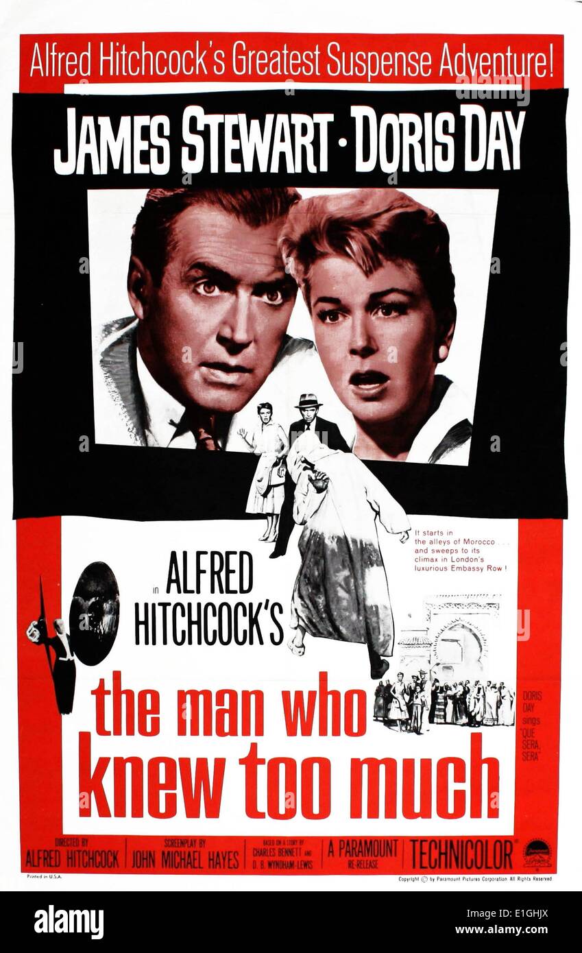 Der Mann Der Zu Viel Wusste 1956 Suspense Thriller Film Mit James Stewart Und Doris Day Stockfotografie Alamy