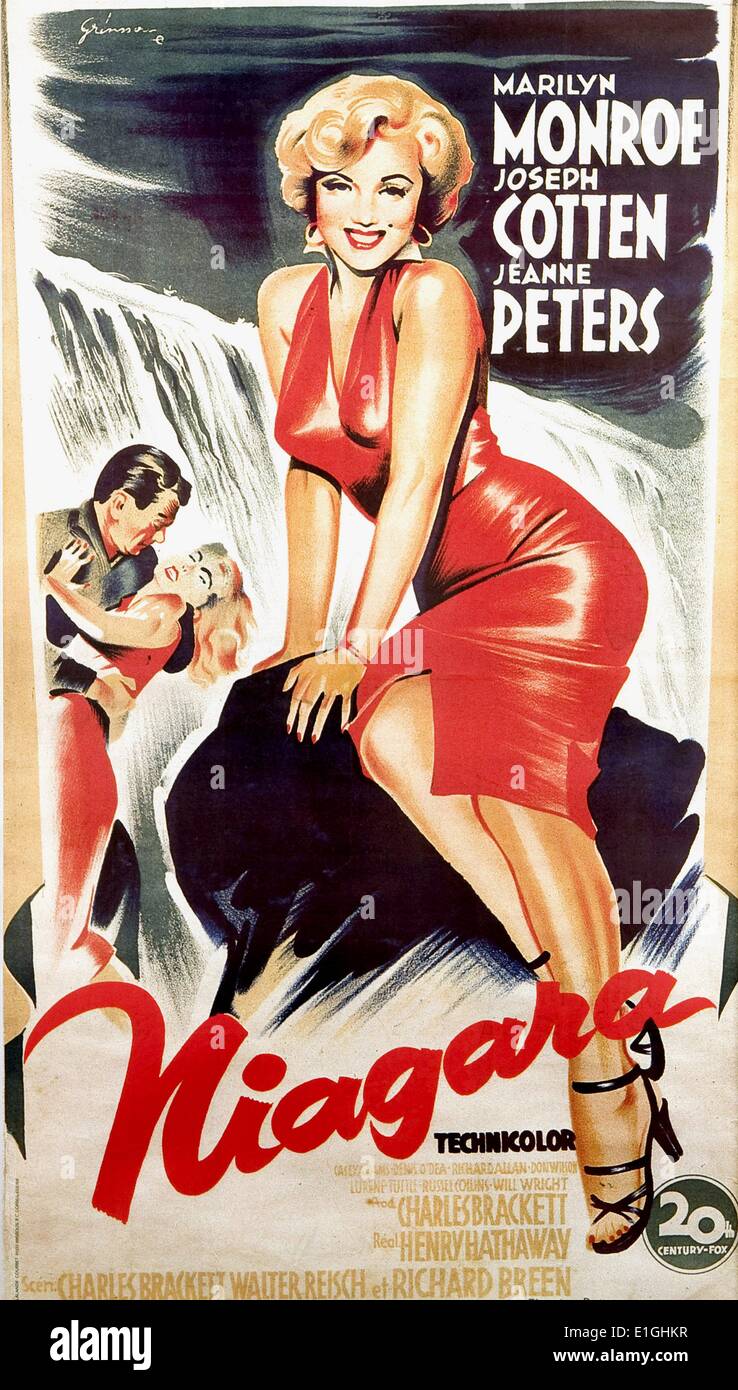 Niagare ein Thriller Film noir 1953 starring Marilyn Monroe. Stockfoto