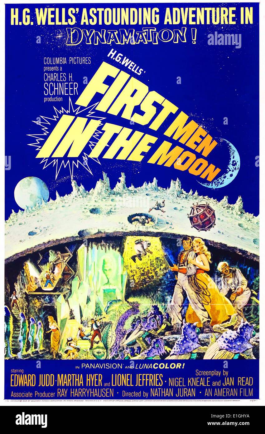 Erste Menschen auf dem Mond ein 1964 British Science Fiction Film starring Edward Judd, Martha Heyer und Lionel Jeffries. Stockfoto