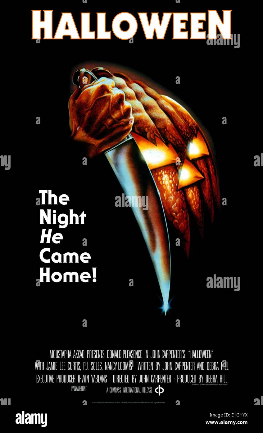 Halloween in der Nacht, als er nach Hause kam ein 1978 amerikanische Unabhängige slasher Horror Film Stockfoto