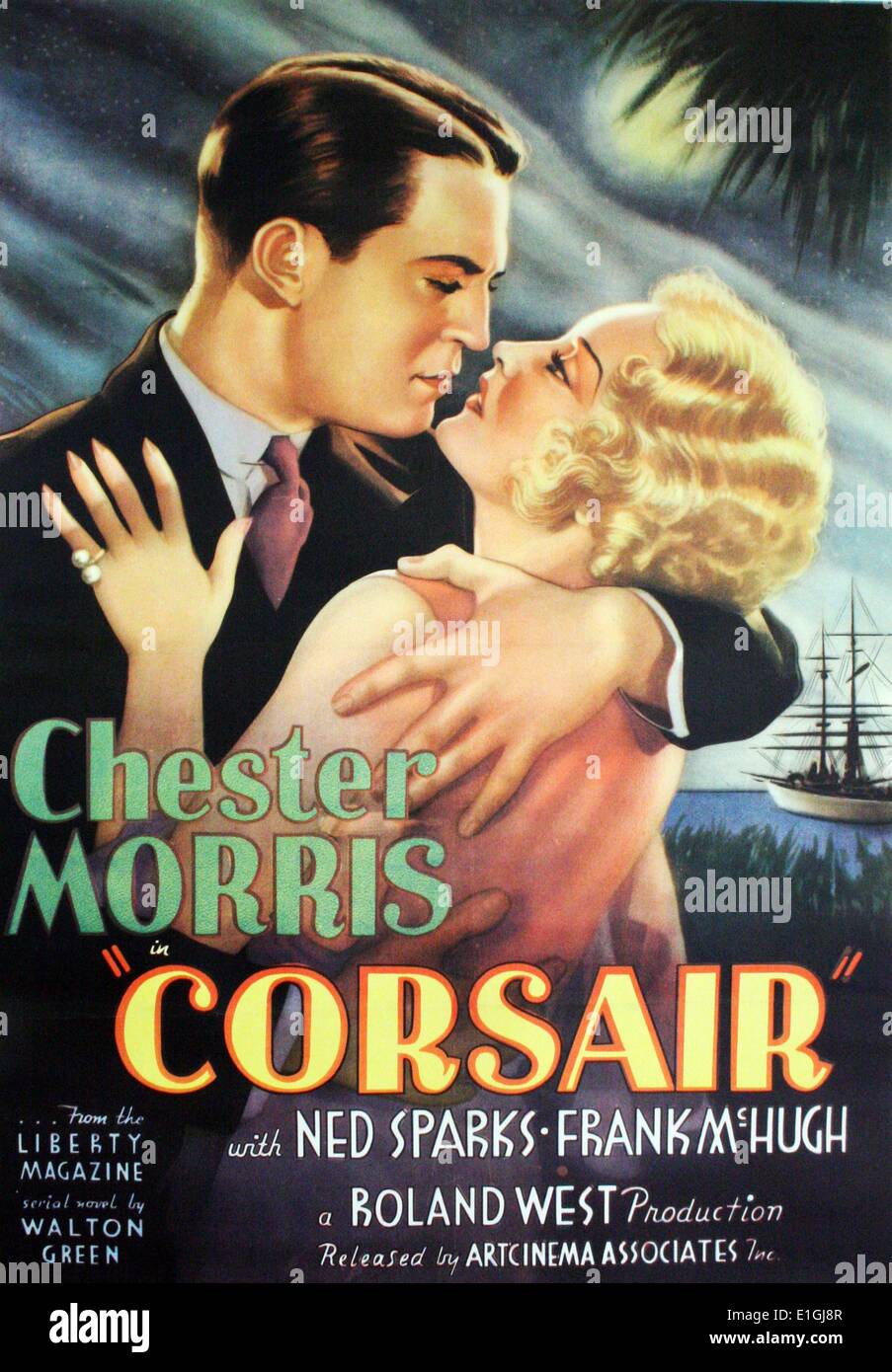 Corsair ist ein 1931 American Gangster Film von Roland West ausgerichtet. Der Film basiert auf dem Roman Corsair von Walton Grün und findet in und erschossen wurde während der Zeit der Prohibition in den Vereinigten Staaten. Stockfoto
