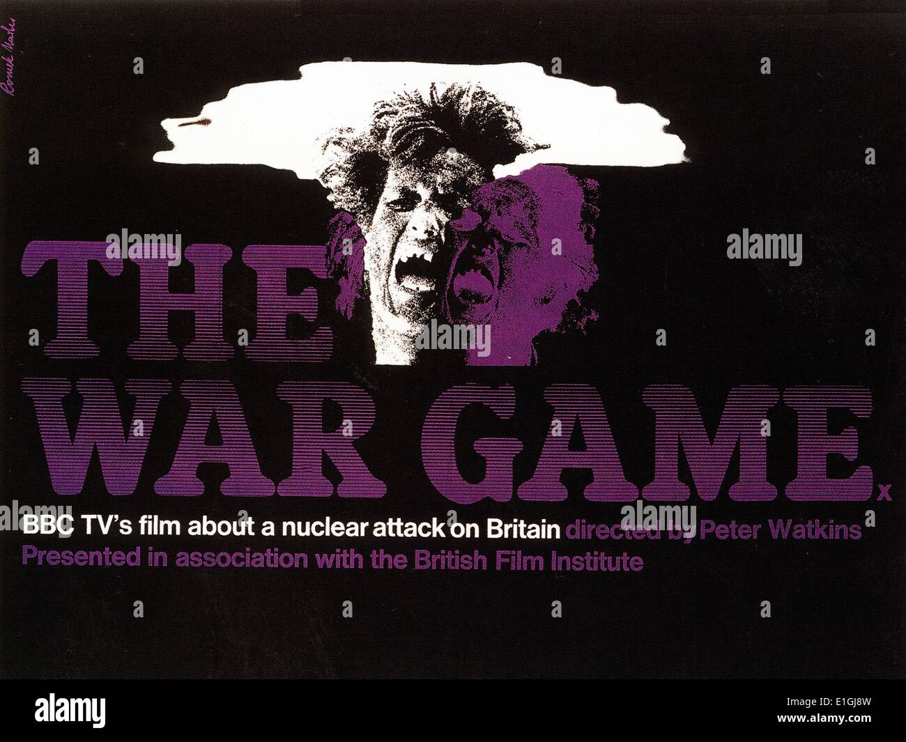 Der Krieg Spiel eine 1965 Fernsehen dokumentarische Drama, das die Wirkung eines Atomkriegs auf Großbritannien. Stockfoto