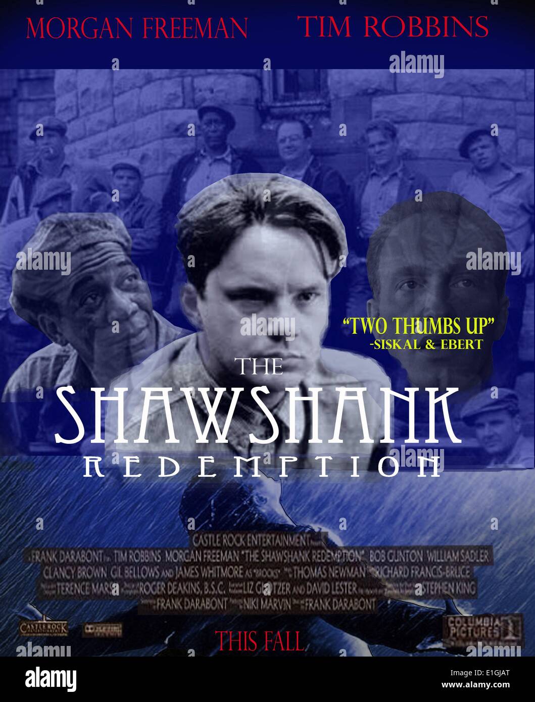 Die Shawshank Abzahlung ein 1994 American Drama Film mit Tim Robbins und Morgan Freeman. Stockfoto