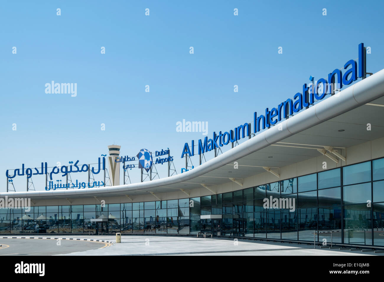 Neue Al Maktoum International Airport im Dubai World Central District in Vereinigte Arabische Emirate Stockfoto