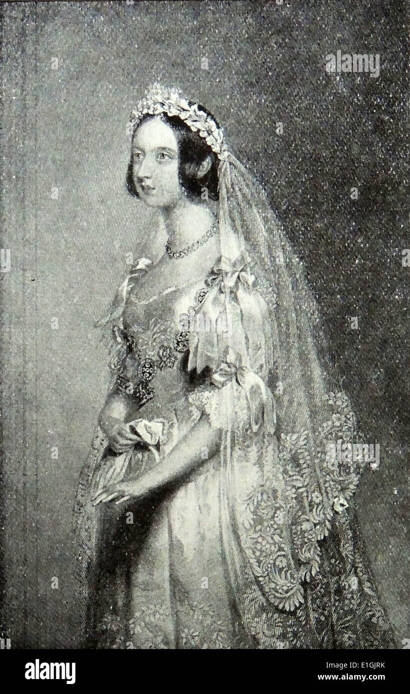 Königin Victoria (1819 – 1901) Portrait von Königin Victoria in ihrem ersten Jahrzehnt als Königin von Großbritannien Stockfoto