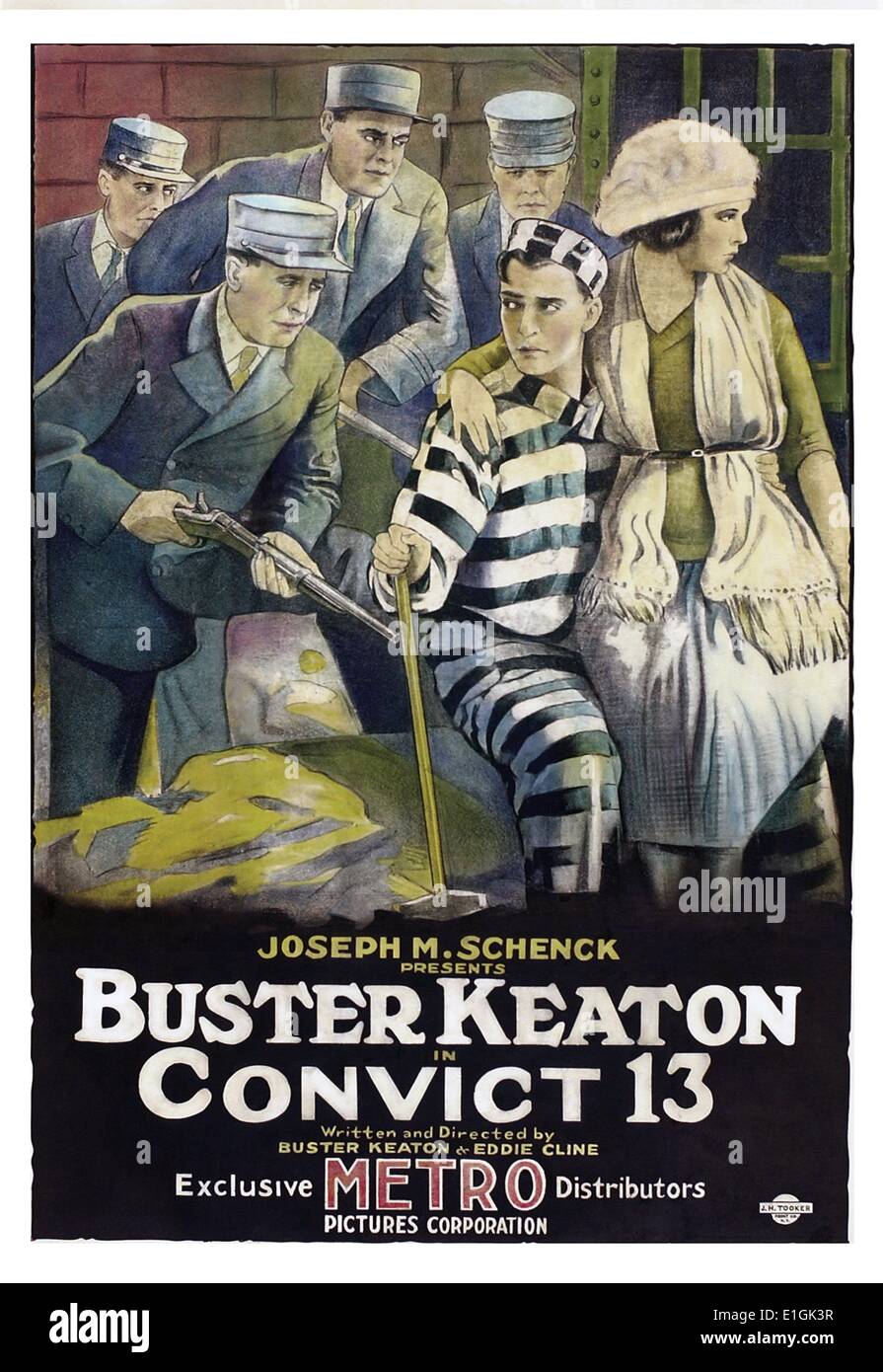 Überführen Sie 13 eine kurze 1920 Comedy Film mit Buster Keaton. Stockfoto