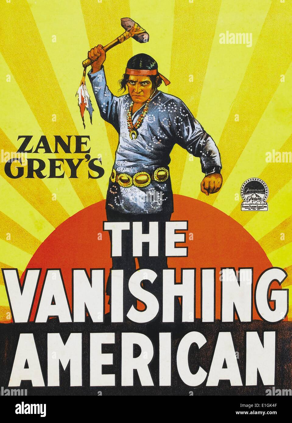 The Vanishing American einen Stummfilm Western mit Richard Dix. Stockfoto