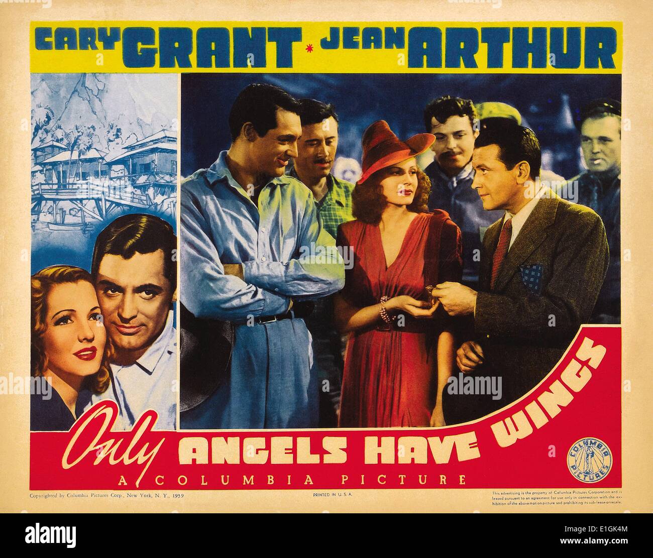Nur Engel haben Flügel ein amerikanischer Spielfilm 1939 starring Cary Grant, Jean Arthur. Stockfoto