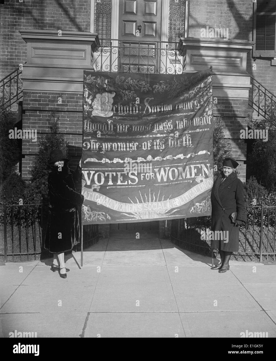 Amerikanischen Frauenrechtlerinnen, in New York City. Datiert 1914 Stockfoto