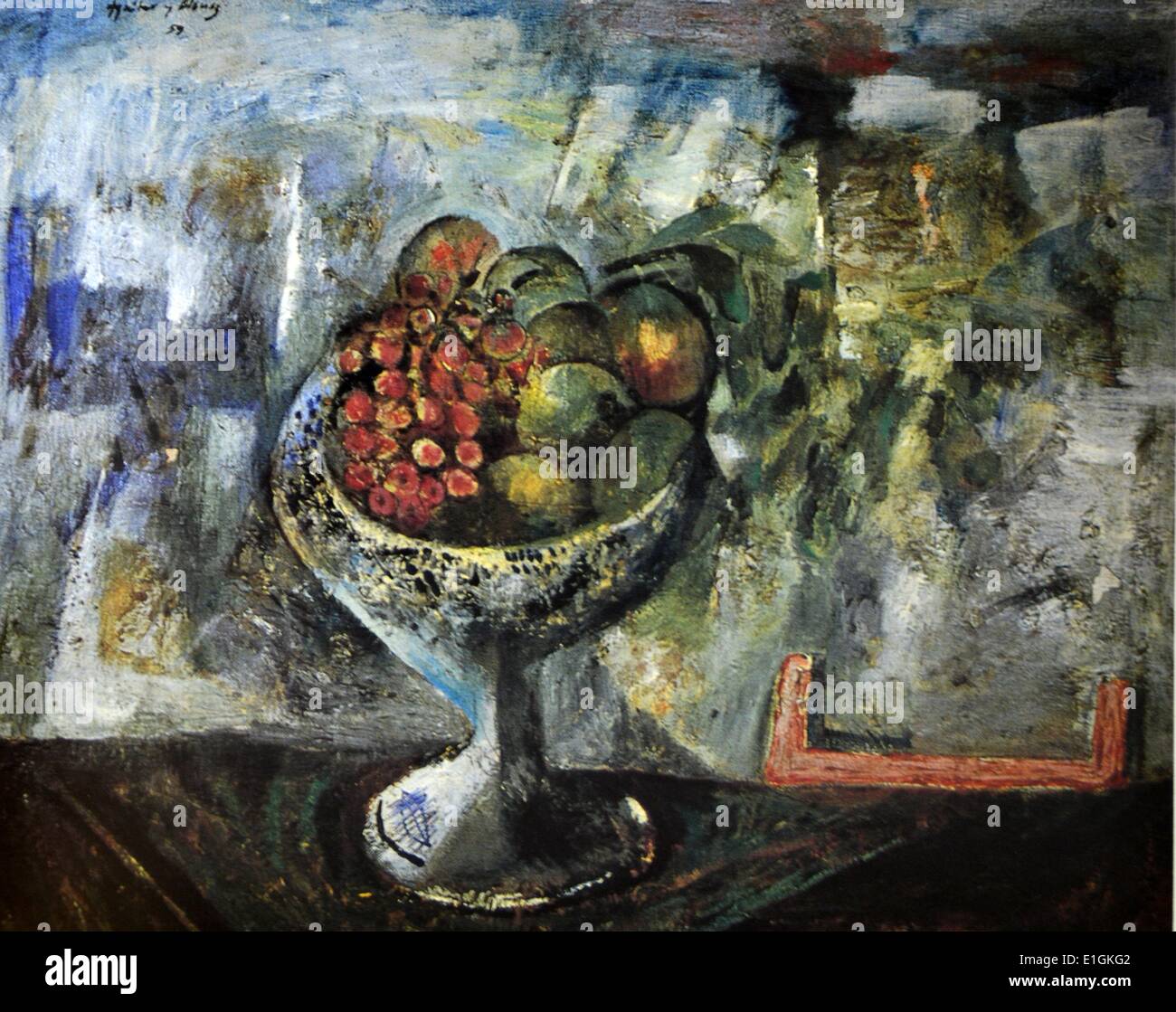 Federico Aguilar Alcuaz, Stilleben, 1959. Öl auf Leinwand