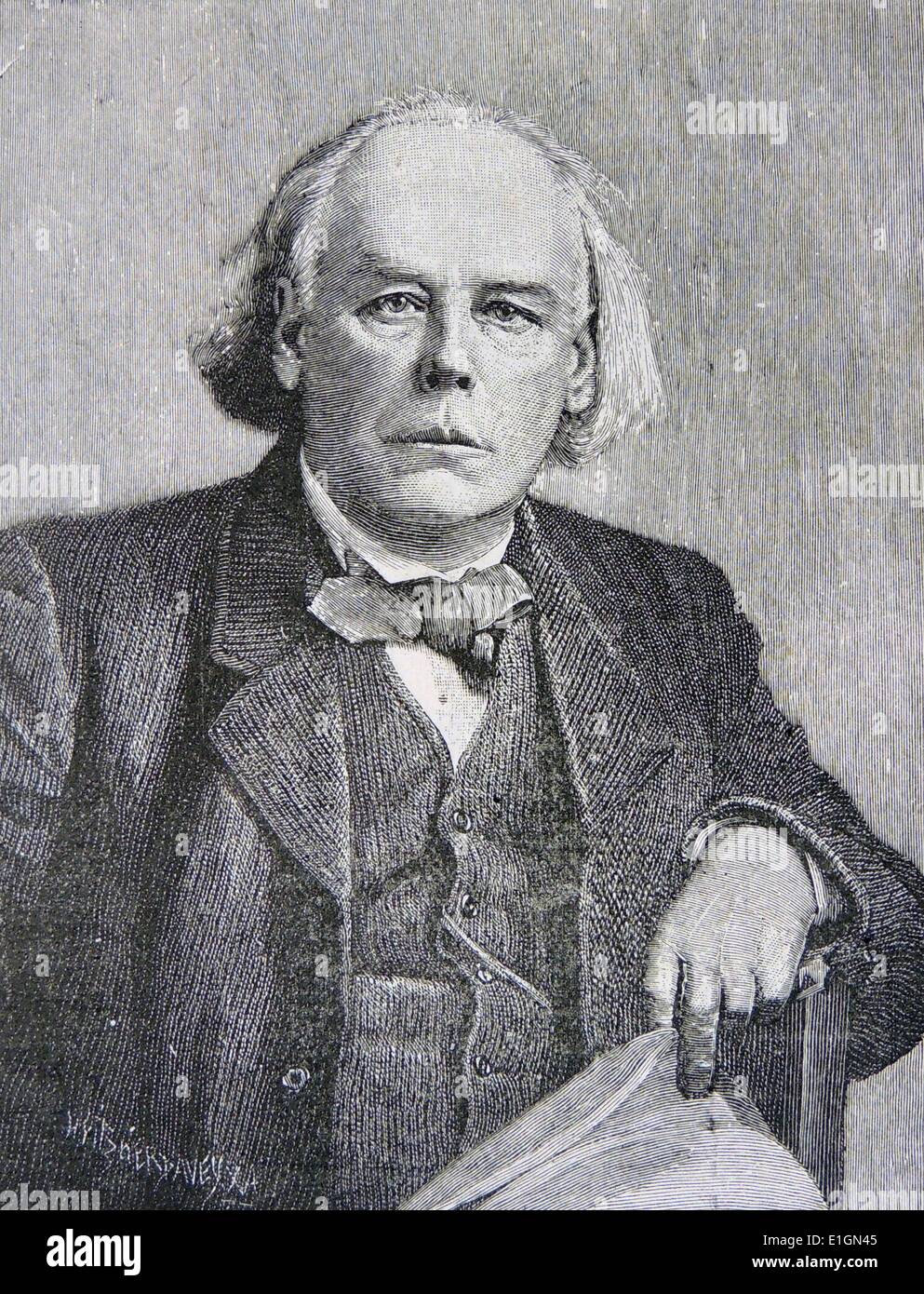 Charles Bradlaugh (1833-1891), englischer Sozialreformer und radikale Politiker. Mitglied des Europäischen Parlaments für Northampton 1888 gewählt. Bradlaugh ab 57. Gravur. Stockfoto