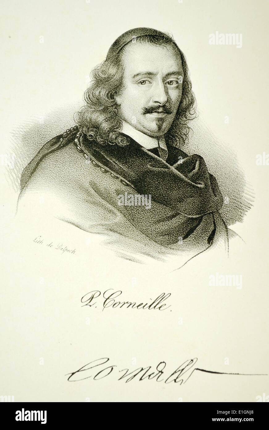 Pierre Corneille 1606 1684 Franzosische Tragode Lithographie Paris C1840 Stockfotografie Alamy