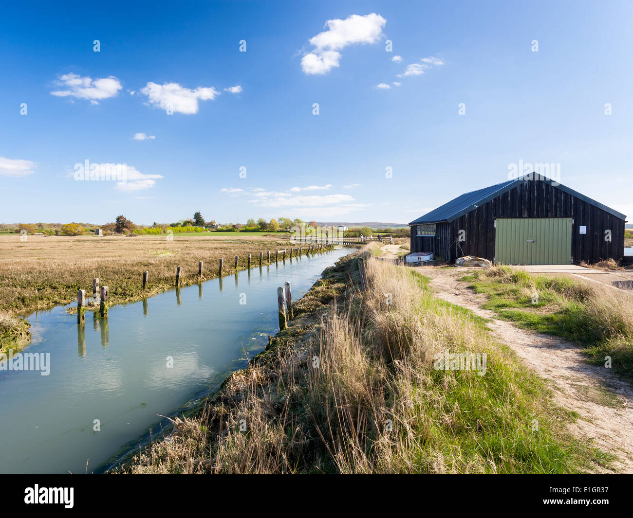 Die Mündung an der Newtown Harbour National Nature Reserve Isle Of Wight in England Stockfoto