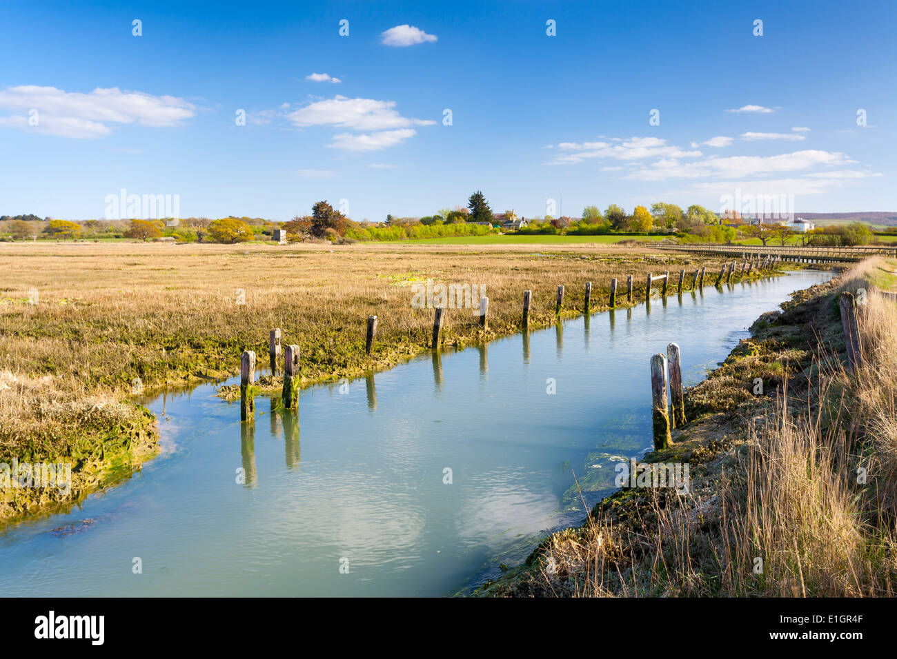 Die Mündung an der Newtown Harbour National Nature Reserve Isle Of Wight in England Stockfoto