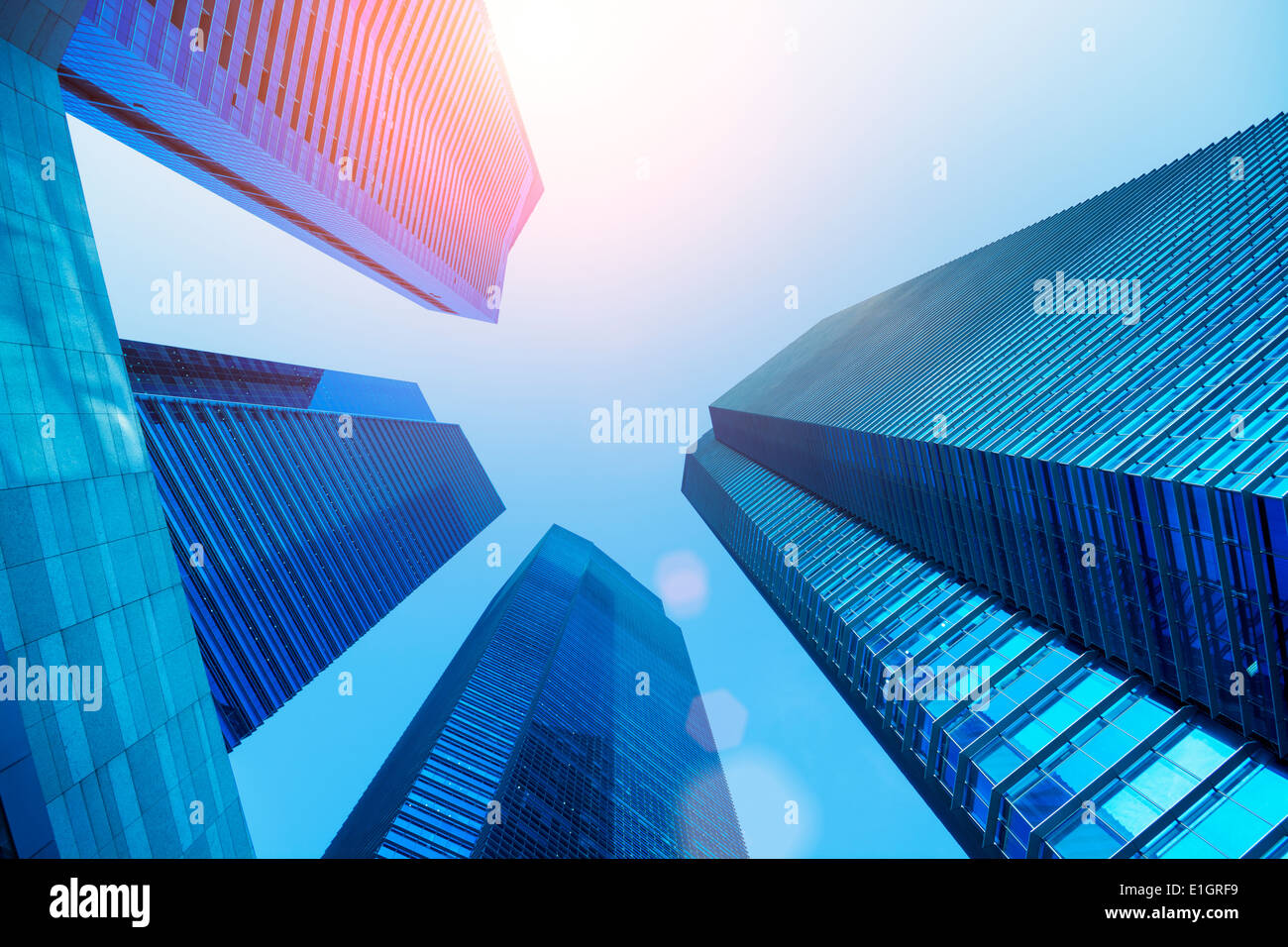 Bürogebäude in Singapur Stockfoto