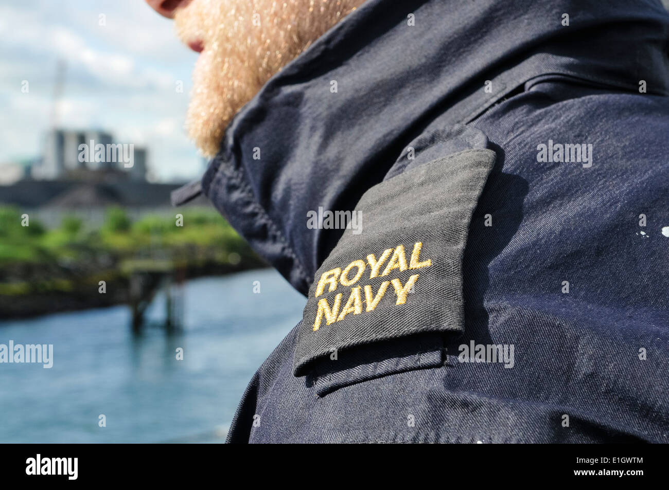 Epauletten eines Royal Navy Matrosen Stockfoto