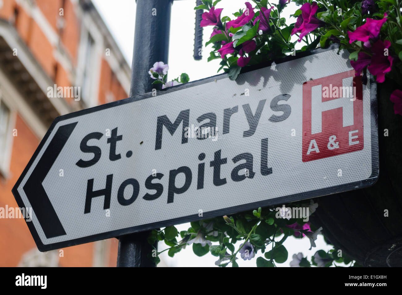 Melden Sie für St. Marien Hospital in London Stockfoto