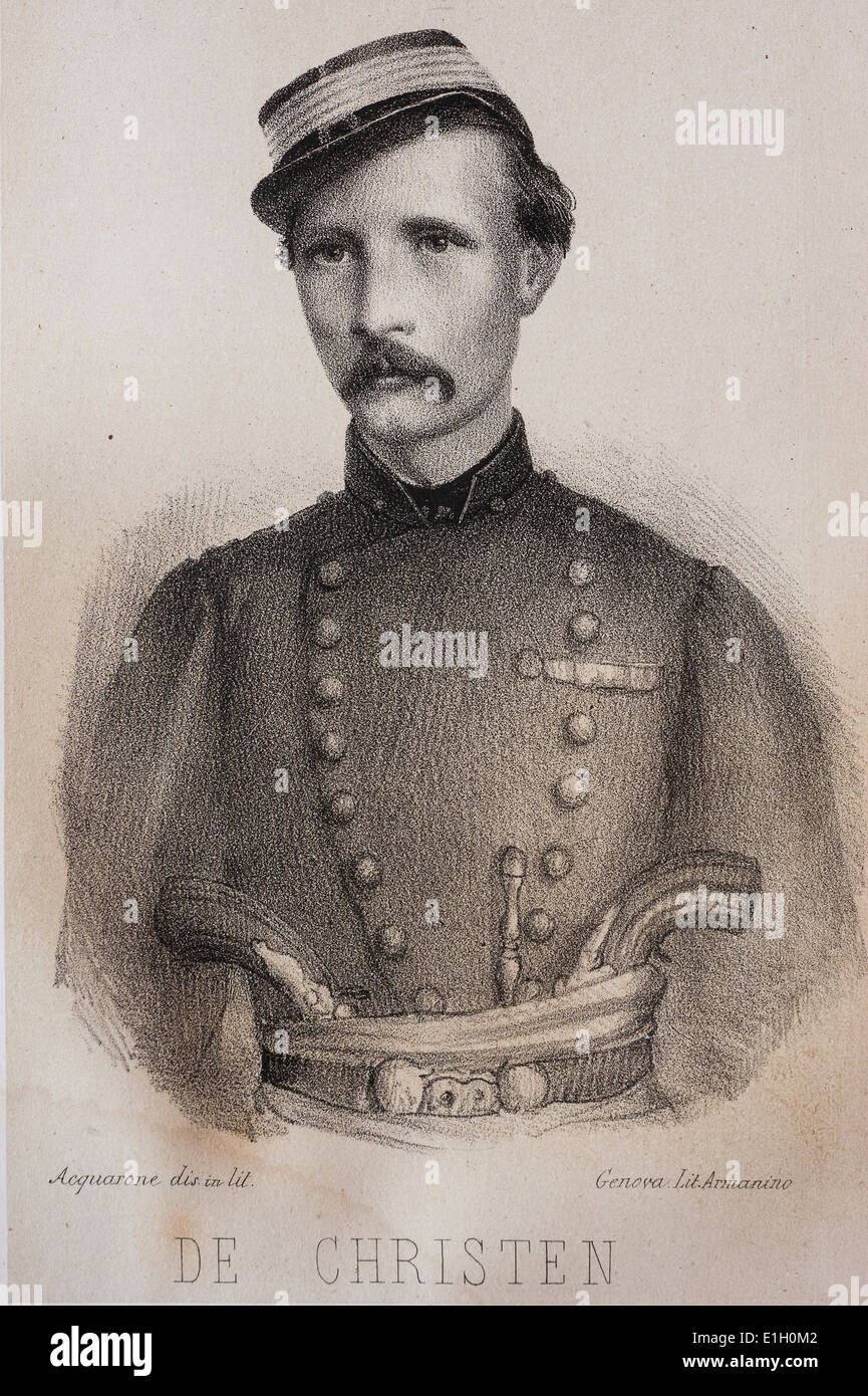 THEODULE Emile de Christen (1835-1870). Stockfoto