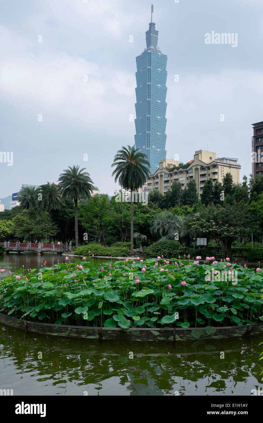 Taipei 101 Gebäude, World Financial Center, Taipei, Taiwan. Stockfoto