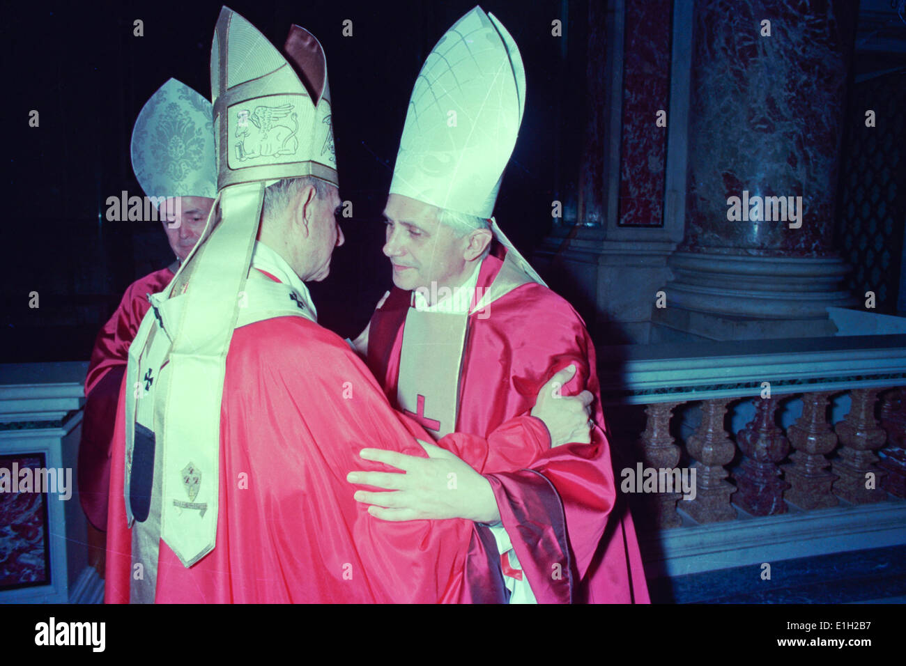 Papa Paolo VI und Joseph Ratzinger Stockfoto