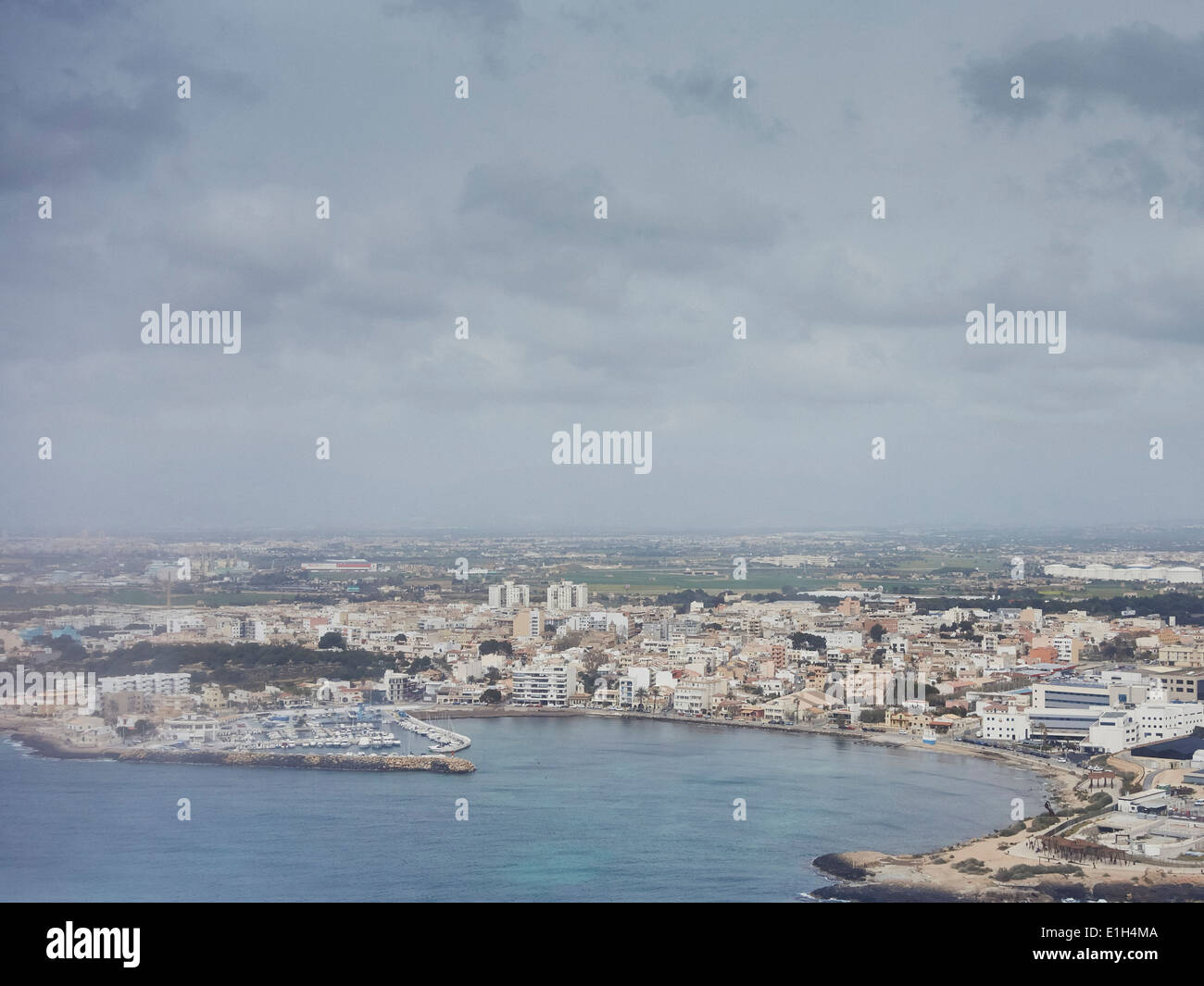 Birdseye Blick auf Hafen, Palma De Mallorca, Spanien Stockfoto