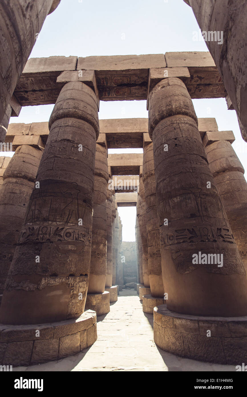 Tempelkomplex von Karnak, Luxor, Ägypten Stockfoto