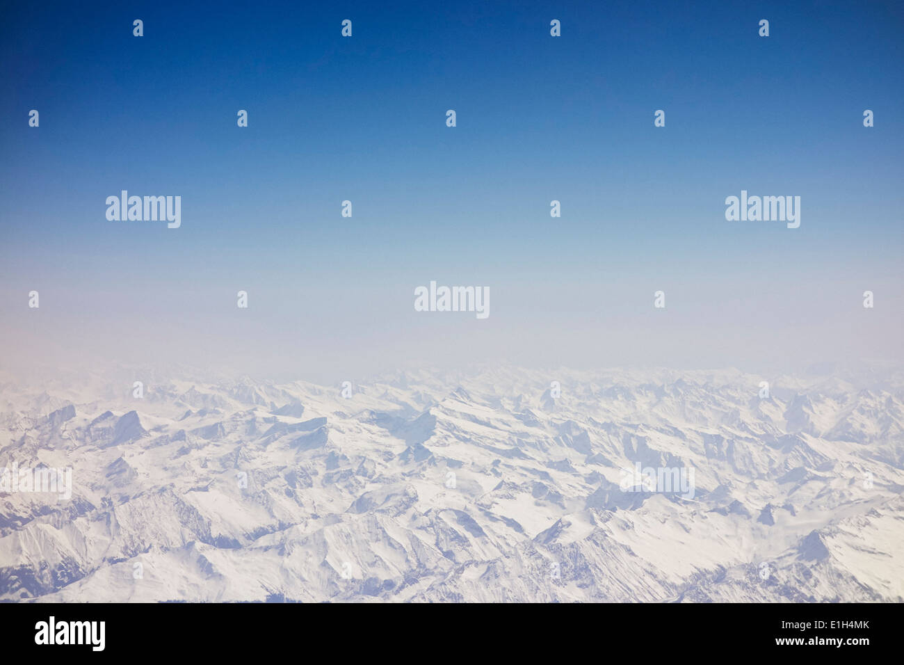 Birdseye-Ansicht der deutschen Alpen, Süd München Stockfoto