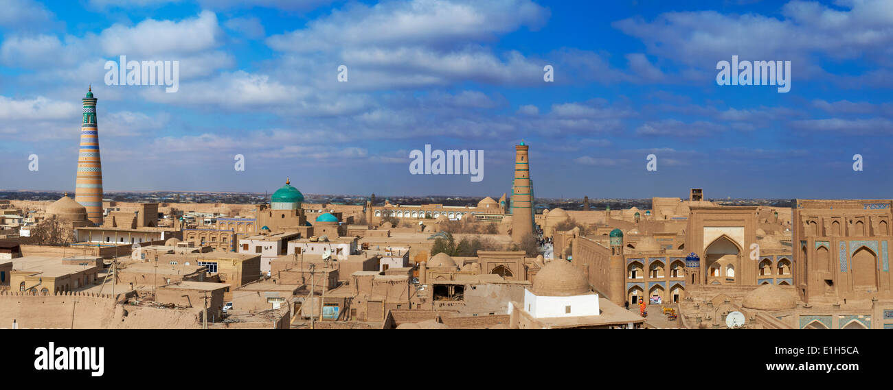 Usbekistan, Chiwa, UNESCO-Welterbe, Stadt und Islam Hoja minar Stockfoto