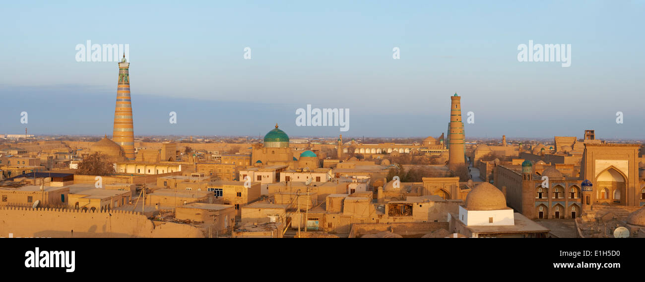 Usbekistan, Chiwa, UNESCO-Welterbe, Stadt und Islam Hoja minar Stockfoto