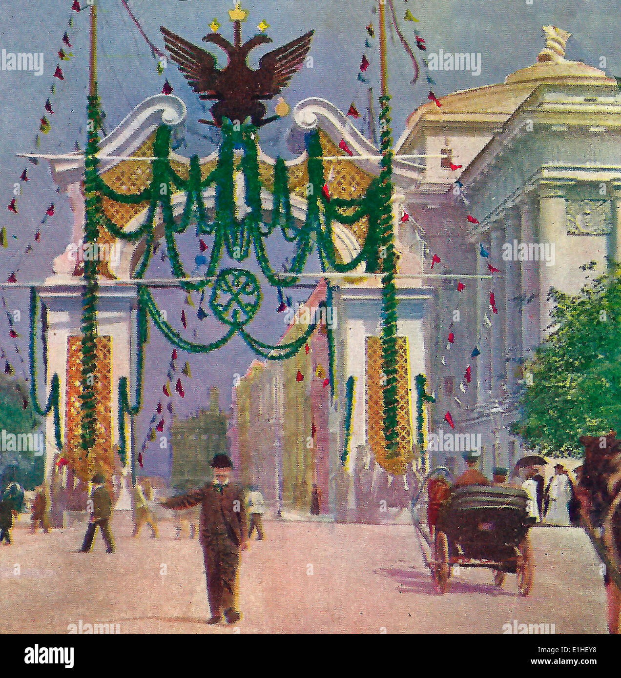 Die kaiserlichen Bogen feiert die Gründung von St. Petersburg, Russland, ca. 1905 Stockfoto