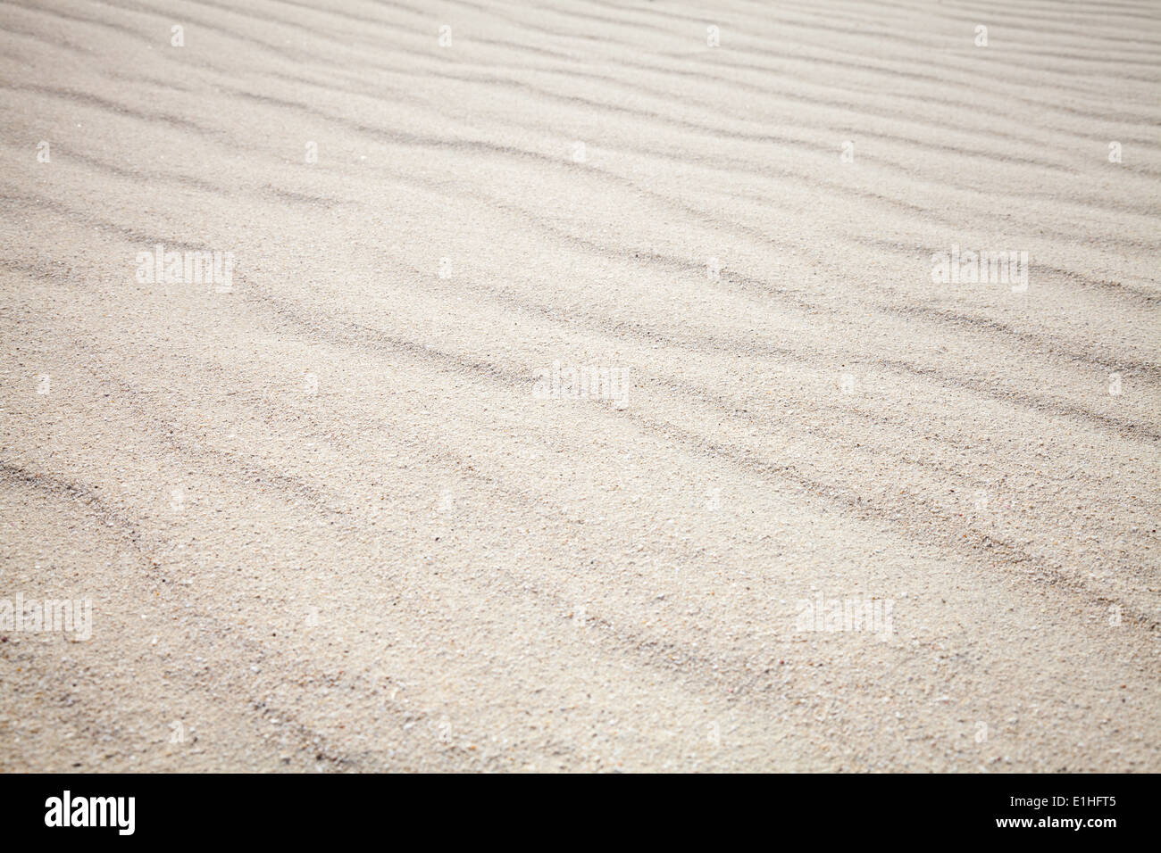 Weiße Sandstrände mit Wellen-Muster. Hintergrundtextur Stockfoto
