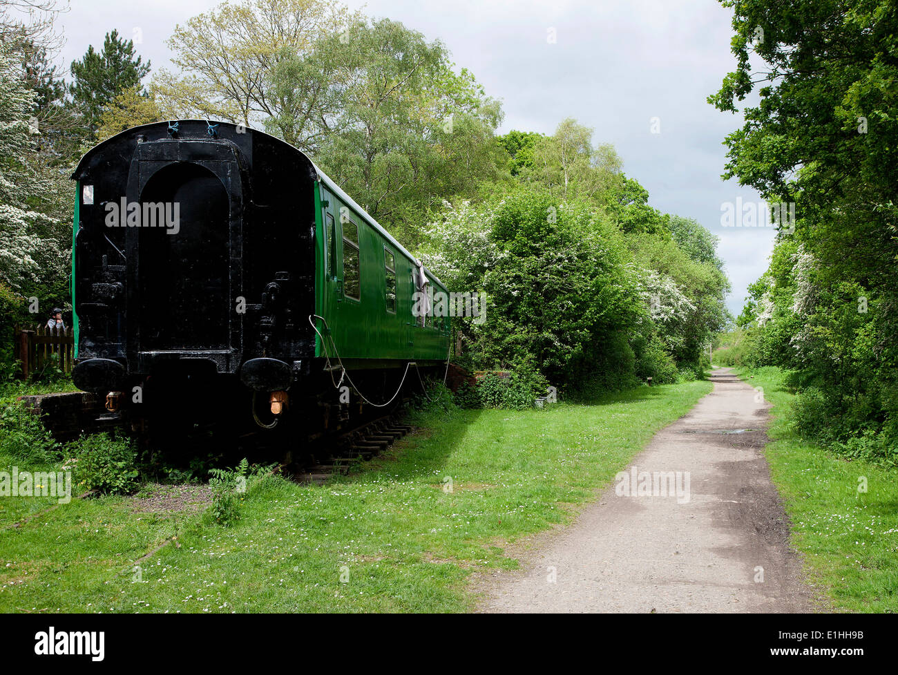 Aufgegeben von stillgelegten Bahnhof in West Sussex Stockfoto